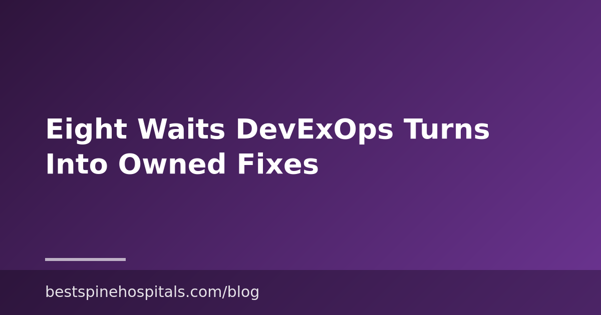 Eight Waits DevExOps Turns Into Owned Fixes